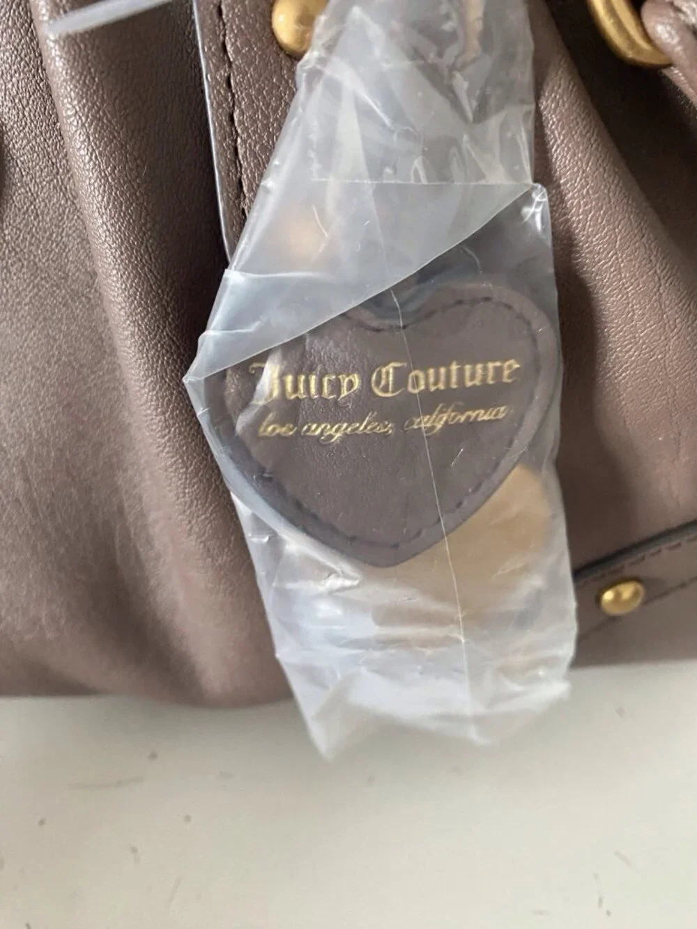 Juicy Couture In Her Juicy Era Satchel Bag‎ Iced Coffee Crossbody W/Charm NEW